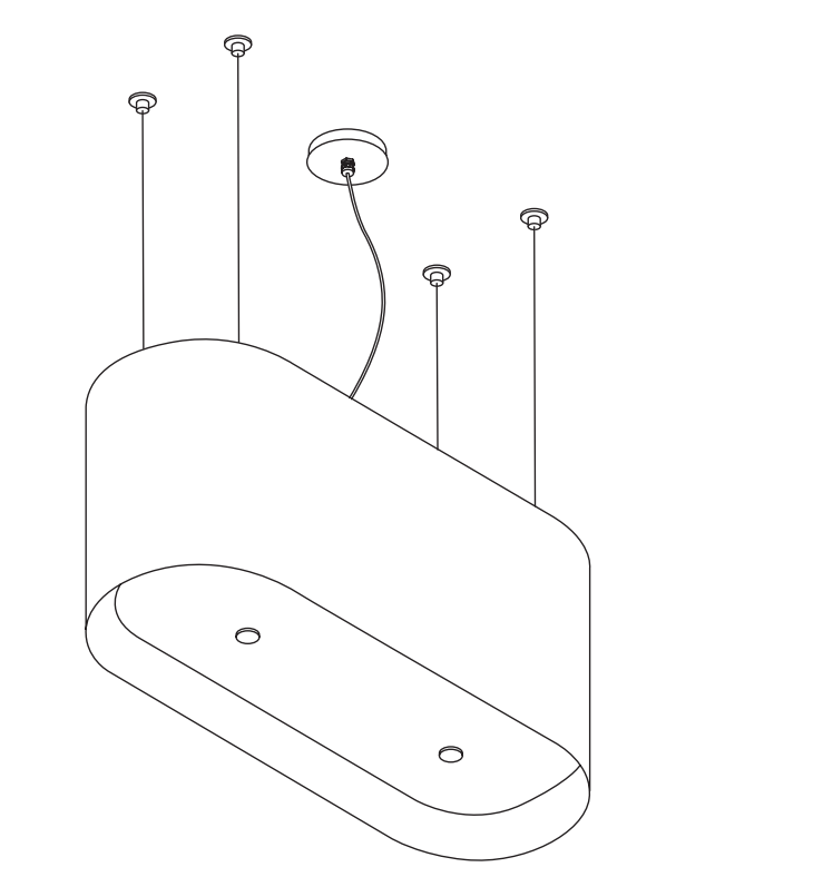 Wave 2119.102 OVAL - 90 cm eilandafzuigkap RAL 9017 zwart - interne motor - LED verlichting