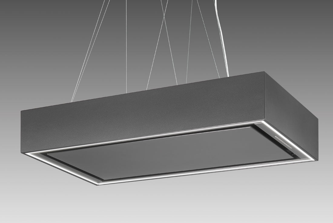 Airone E - 002 - BELLINI eiland model - 60 cm - antraciet - interne motor - recirculatie - afzuigkapSpecialist.nl