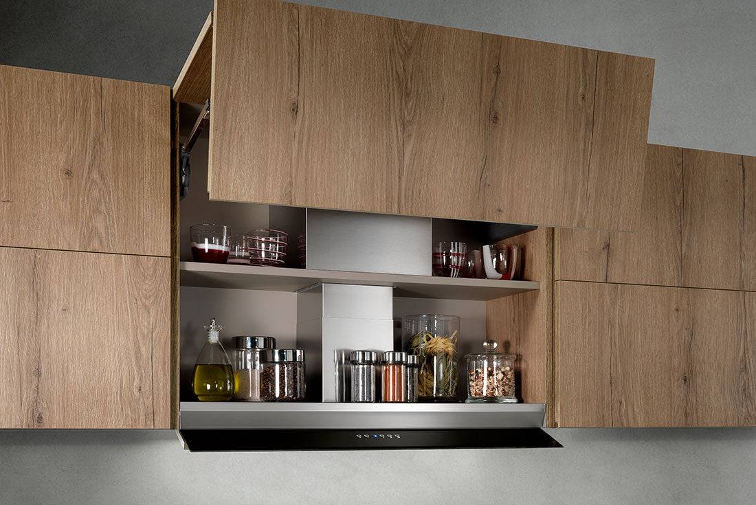 Airone I - 005 - DONIZETTI - SP inbouwunit - 86 cm - RVS - glas - interne motor verhoogd geplaatst - afzuigkapSpecialist.nl