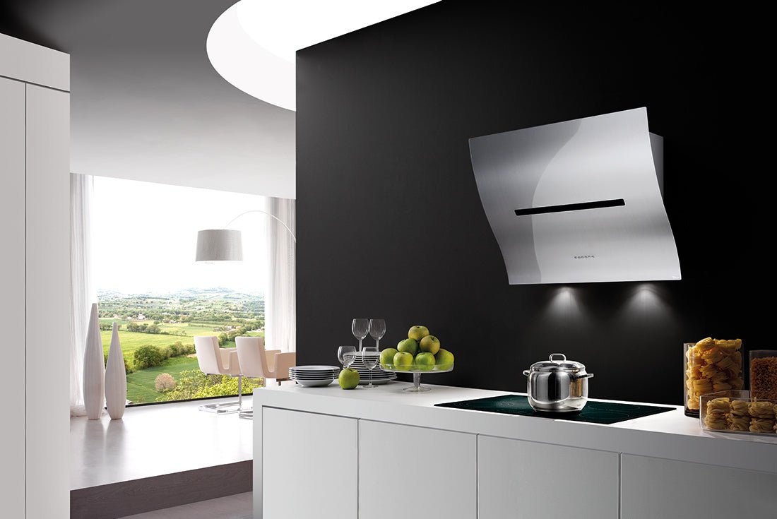 Airone W - 001 - BOHEME wand model - 80 cm - RVS - interne motor - afzuigkapSpecialist.nl