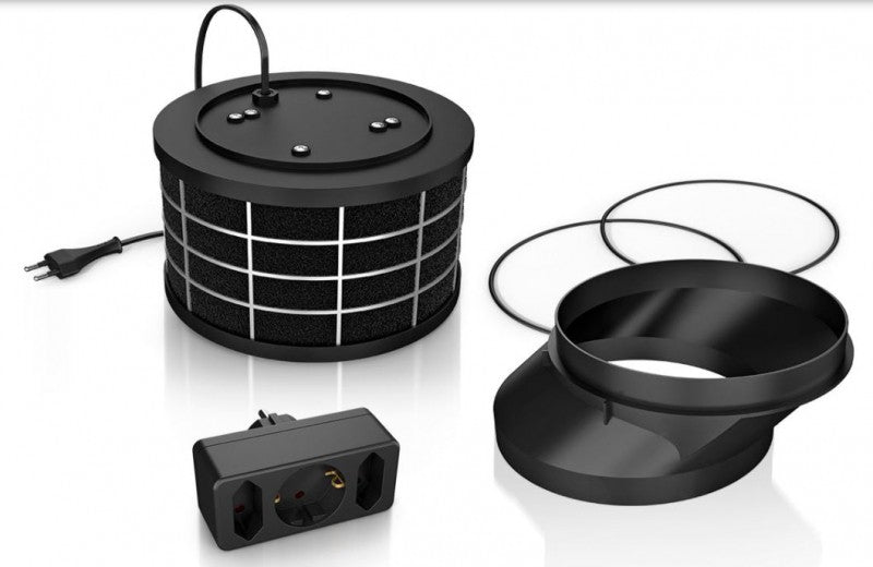 PlasmaHome RONDO 400 plasma - recirculatiefilter 400 - 600 m3 zelfreinigend 12,5cm aansluiting - afzuigkapSpecialist.nl