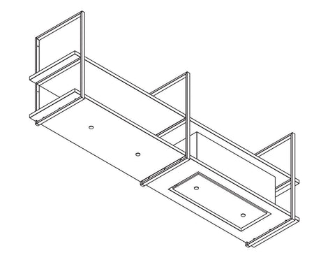 Wave 1054.26 FRAME rechts - 300 cm zwart - RAL 9017 mat - 7 x 4,2 W dimbare LED 2700 Kelvin - afzuigkapSpecialist.nl