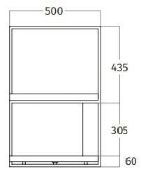 Wave 1055.25 FRAME links - 300 cm wandafzuigkap kleur naar keuze - mat/glanzend - interne motor - LED verlichting - afzuigkapSpecialist.nl