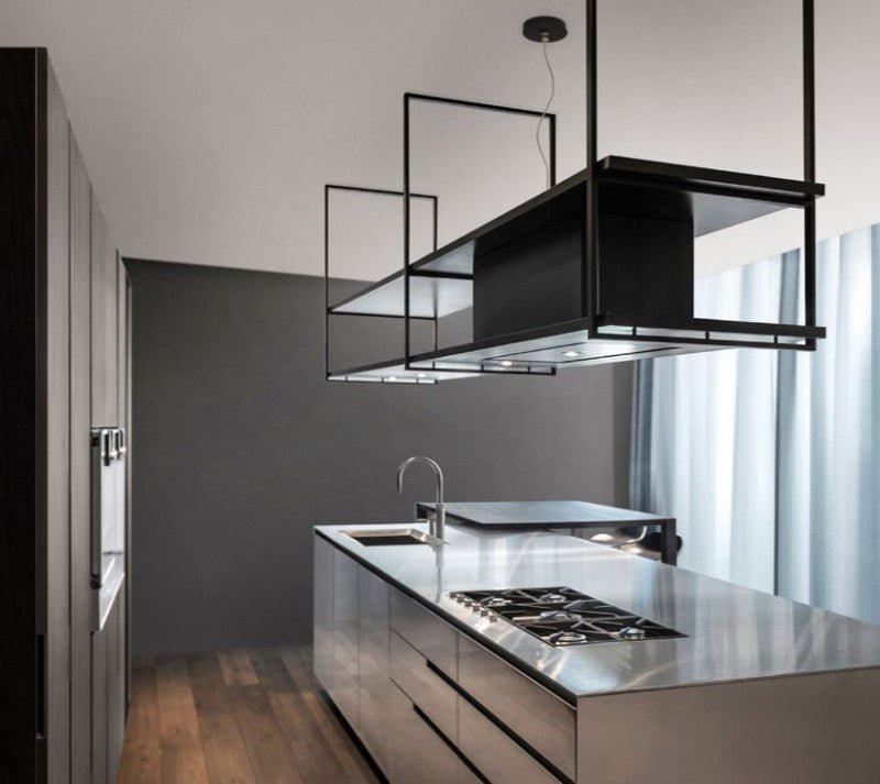 Wave 1057.02 FRAME midden - 300 cm wandafzuigkap RVS - interne motor - LED verlichting - afzuigkapSpecialist.nl