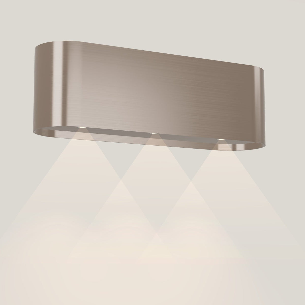 Wave 1119.605 OVAL wandafzuigkap 120 cm in Champagne Gold, met verlichting aan