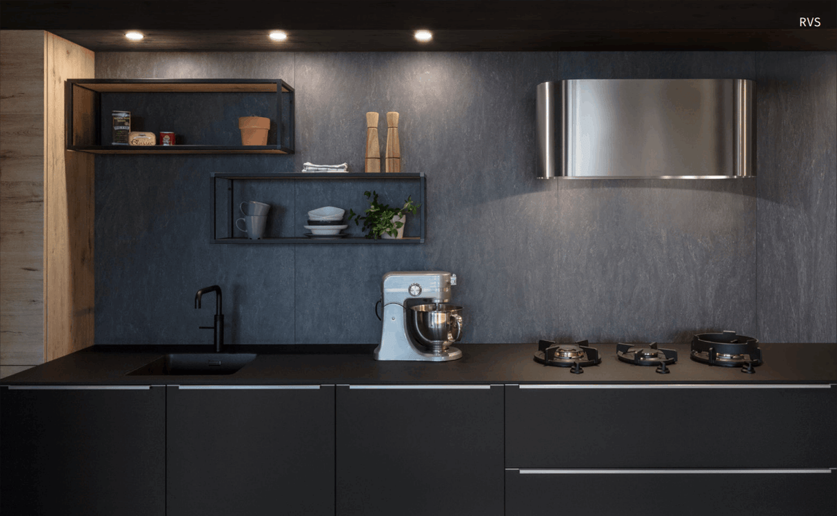 Wave 1119.406 OVAL 120 cm wandafzuigkap - geschikt voor lederen bekleding - 1 kleur naar keuze - interne motor recirculatie - LED - afzuigkapSpecialist.nl