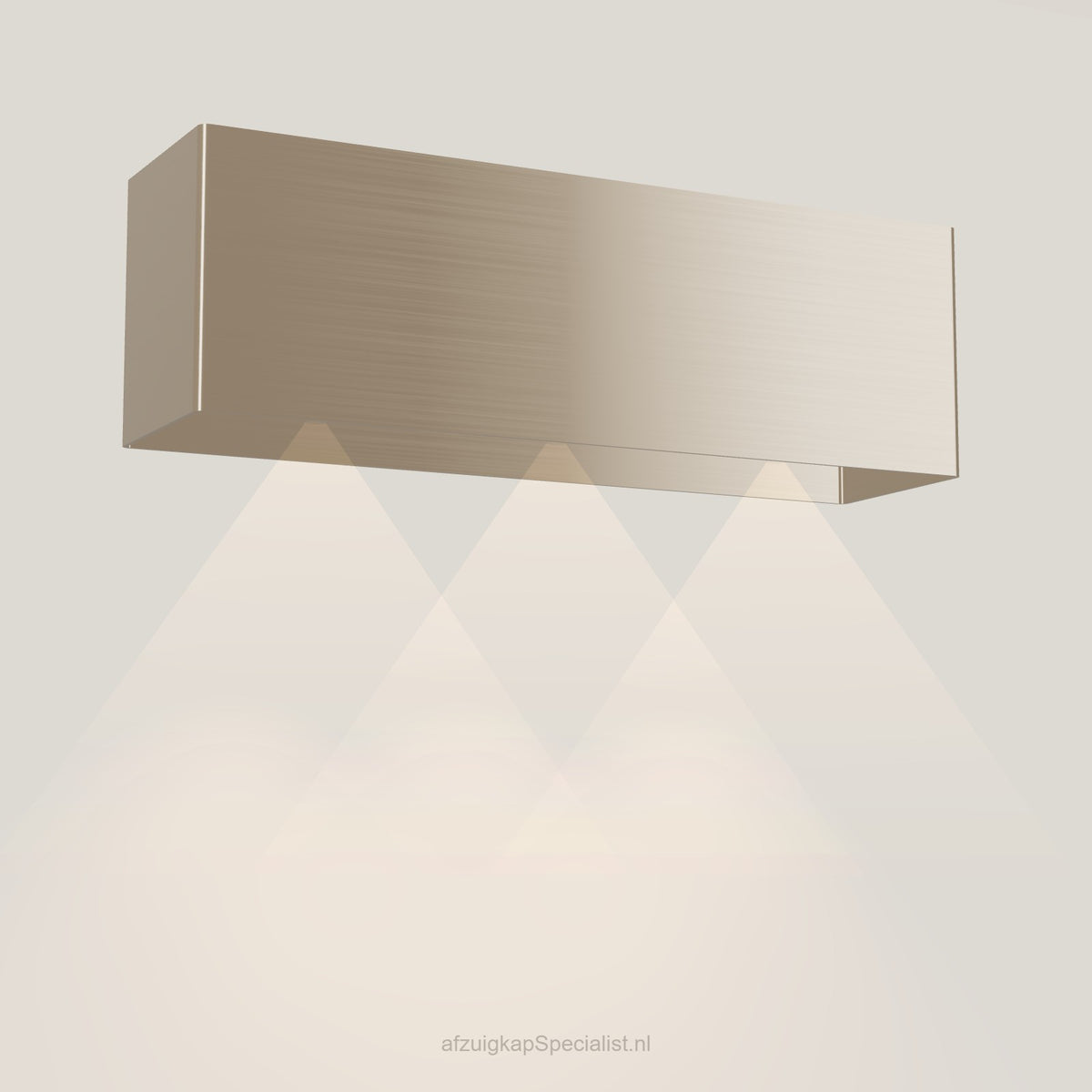 Wave 1120.601 LINE wandafzuigkap 120 cm in Satin Bronze, met verlichting aan