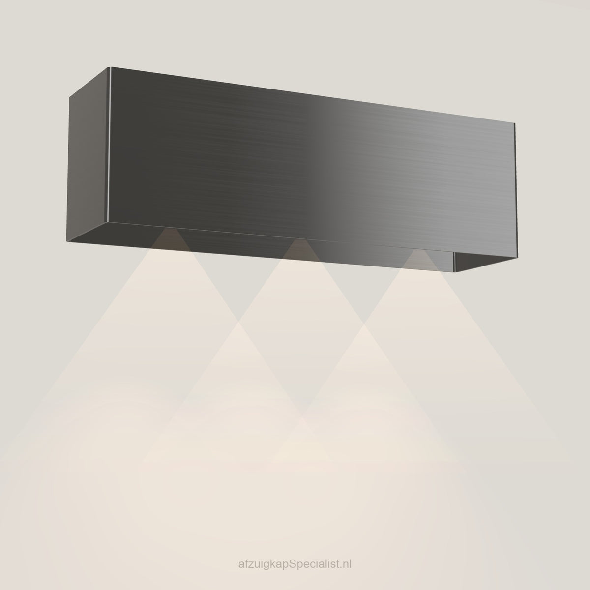 Wave 1120.604 LINE wandafzuigkap 120 cm in Smoked Silver, met verlichting aan