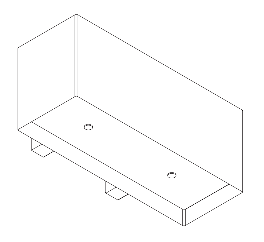 Lijntekening van de Wave 1120 LINE wandafzuigkap 90 cm