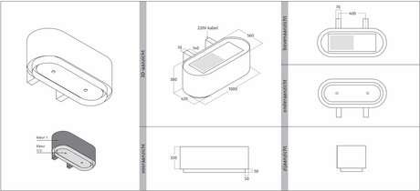 Wave 1129.403 OVAL X 100 cm wandafzuigkap - geschikt voor lederen bekleding - 1 kleur naar keuze - interne motor recirculatie - LED - afzuigkapSpecialist.nl