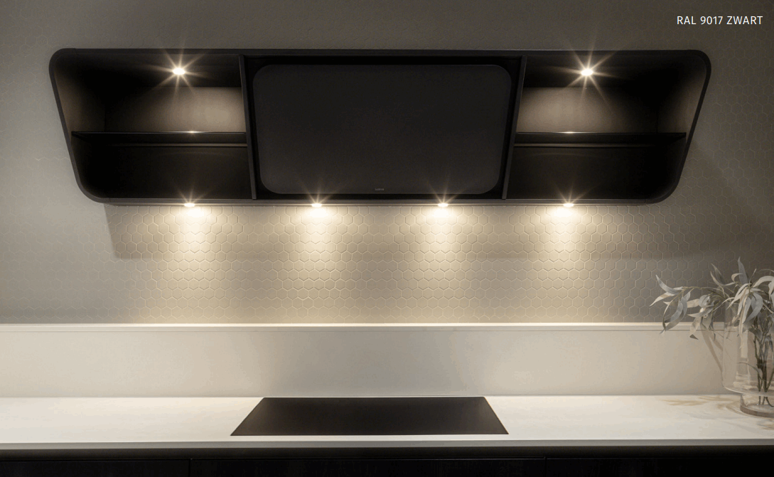 Wave 1266.403 CLASSIC 240 cm wandafzuigkap - 1 kleur naar keuze - interne motor recirculatie - LED - afzuigkapSpecialist.nl