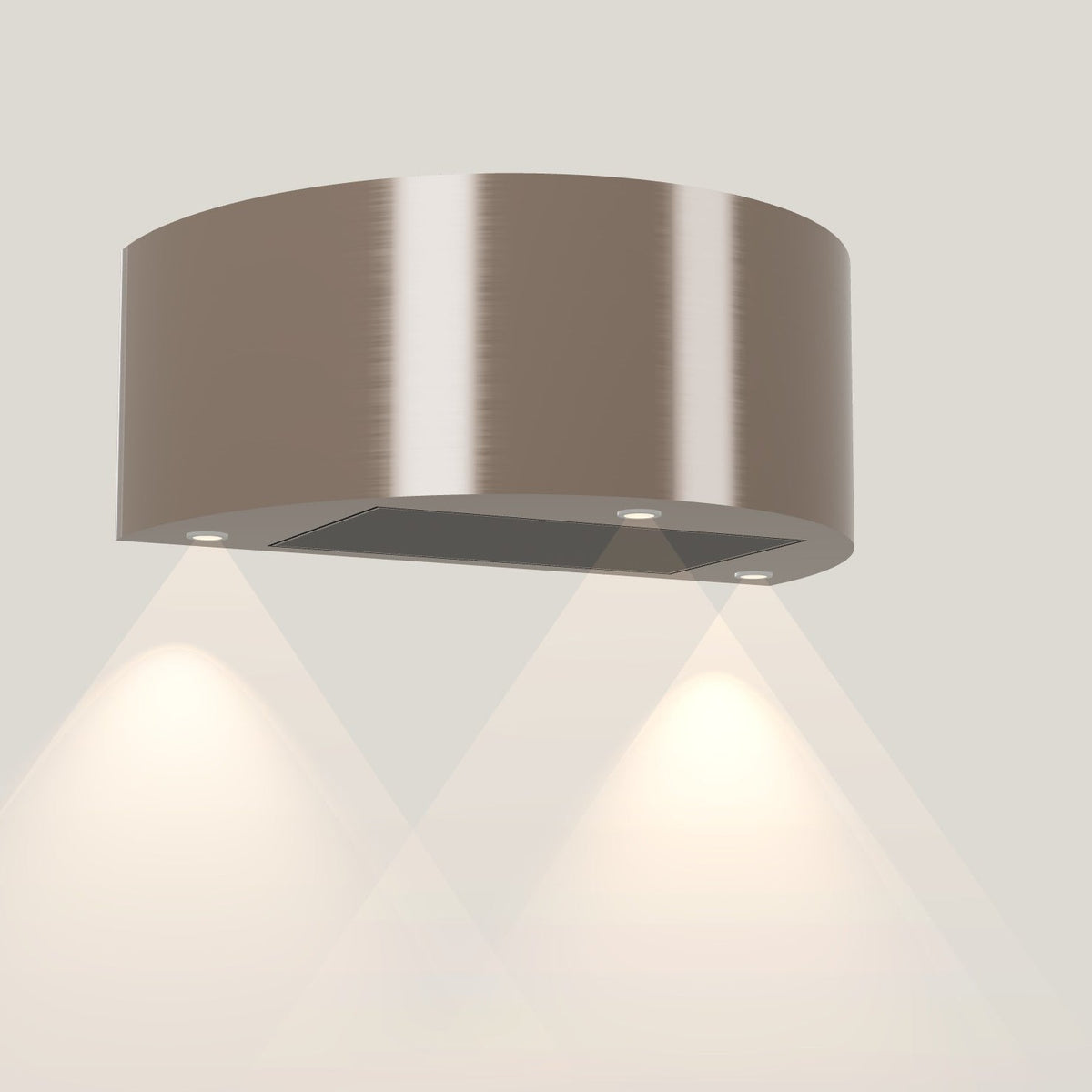 Wave 1620.605 CYLINDER wandafzuigkap 90 cm in Champagne Gold, met verlichting aan