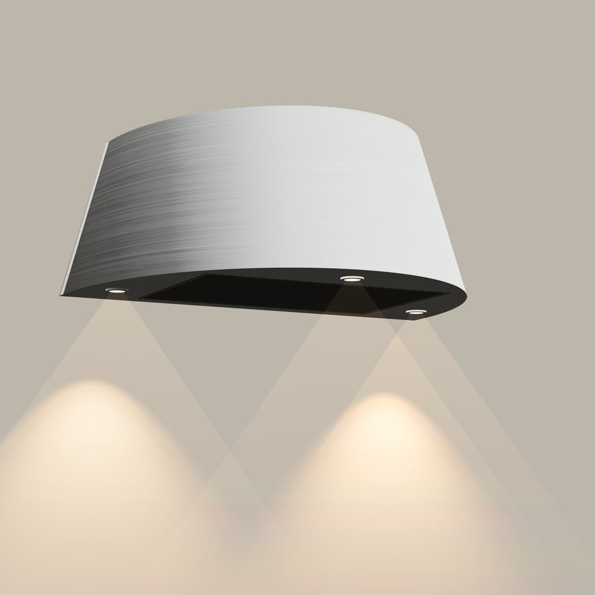 Wave 1627 TAPS wandafzuigkap 90 cm in RVS, met verlichting aan
