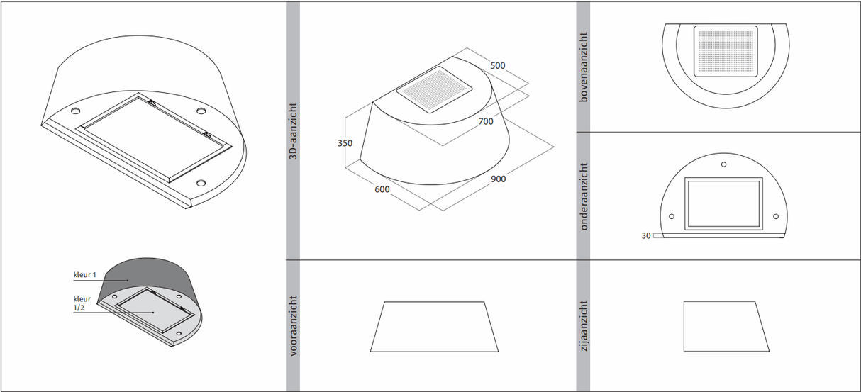 Wave 1627.403 TAPS wandafzuigkap 90 cm - geschikt voor lederen bekleding - 1 kleur naar keuze - interne motor recirculatie - LED - afzuigkapSpecialist.nl