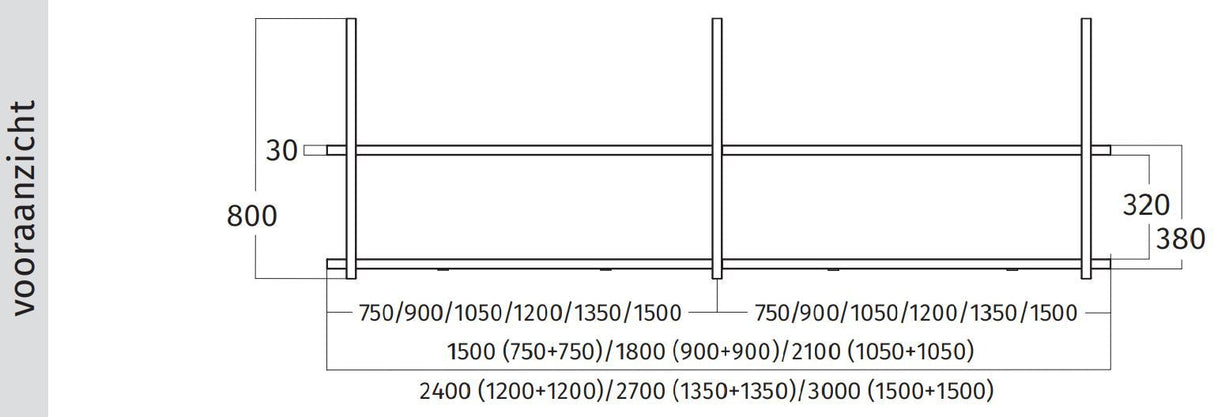 Wave 2053.70 FRAME motorloos - 150 cm eilandmodel RVS - 4 x 4,2 W dimbare LED 2700 Kelvin - afzuigkapSpecialist.nl