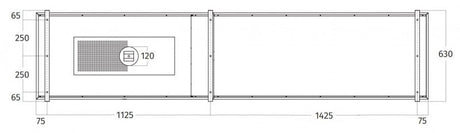 Wave 2055.01 FRAME links - 270 cm eilandafzuigkap RVS - interne motor - LED verlichting - afzuigkapSpecialist.nl