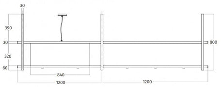 Wave 2055.21 FRAME links - 240 cm eilandafzuigkap - kleur naar keuze - mat/glanzend - interne motor - LED verlichting - afzuigkapSpecialist.nl
