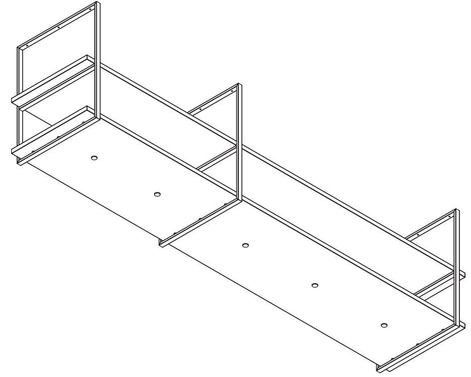Wave 2055.86 FRAME motorloos - 300 cm eilandmodel zwart - RAL 9017 mat - 5 x 4,2 W dimbare LED 2700 Kelvin - afzuigkapSpecialist.nl