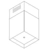 Wave 2116.402 SQUARE - eilandschouw 45 cm - 2 kleuren naar keuze - interne motor - LED - afzuigkapSpecialist.nl