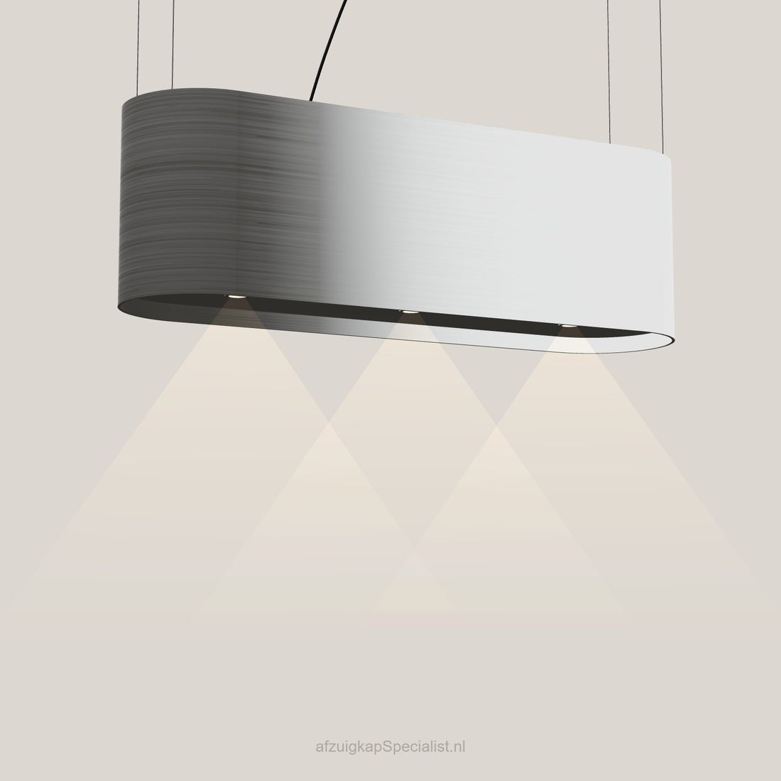 Wave 2119.103 OVAL – eiland afzuigkap 120 cm RVS