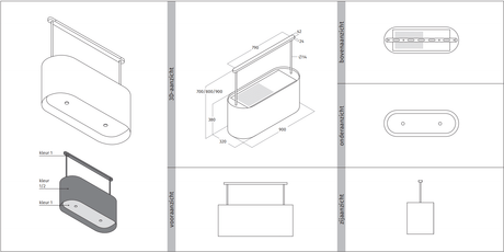 Wave 2119.403 OVAL - 90 cm eilandafzuigkap - geschikt voor lederen bekleding - 1 kleur naar keuze - interne motor - LED verlichting - afzuigkapSpecialist.nl
