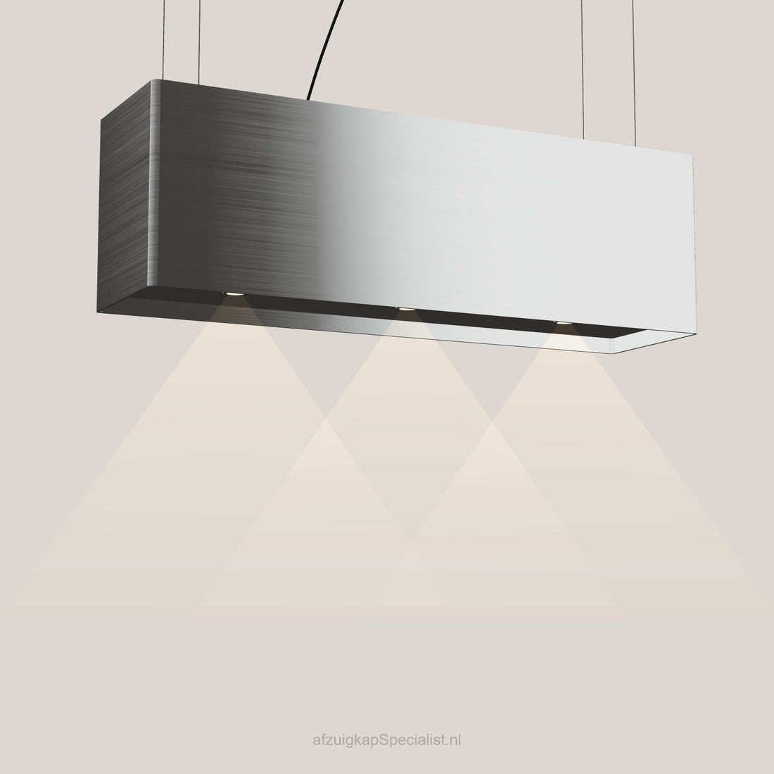Wave 2120.101 LINE - hotte aspirante îlot 120 cm - recirculation - acier inoxydable - éclairage LED