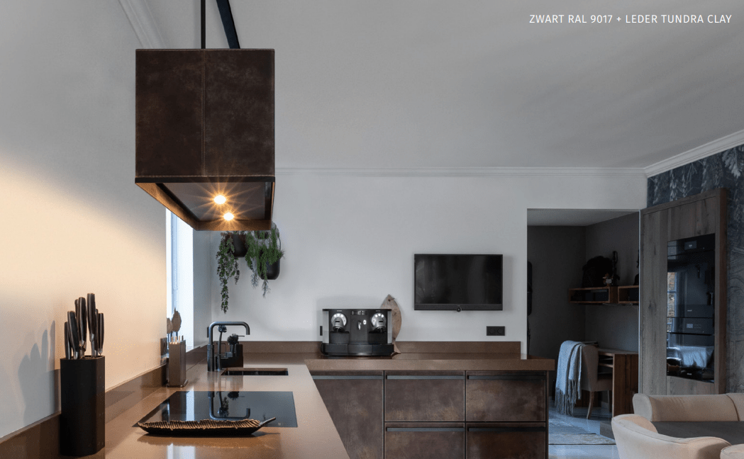 Wave 2120.406 LINE - eilandafzuigkap 120 cm - recirculatie - geschikt voor lederen bekleding - 1 kleur naar keuze - LED verlichting - afzuigkapSpecialist.nl