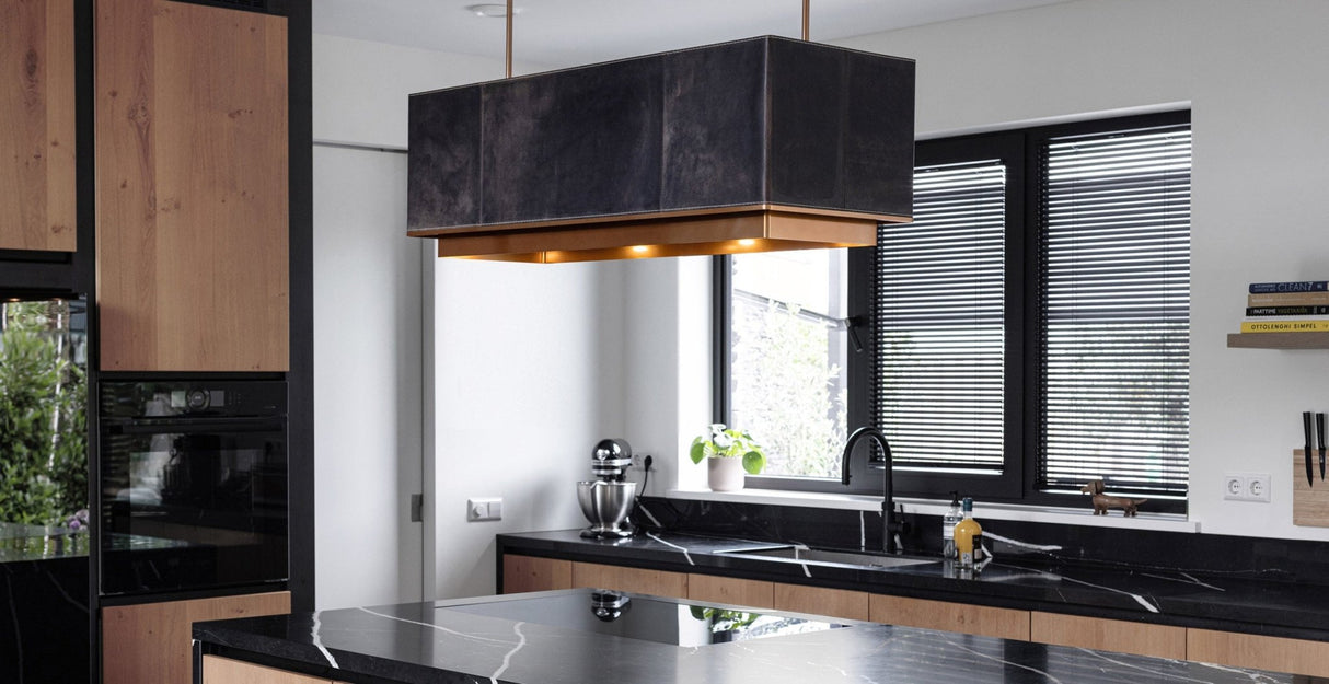 Wave 2130.403 LINE X - 100 cm eilandafzuigkap geschikt voor lederen bekleding - 1 kleur naar keuze - interne motor - LED verlichting - afzuigkapSpecialist.nl