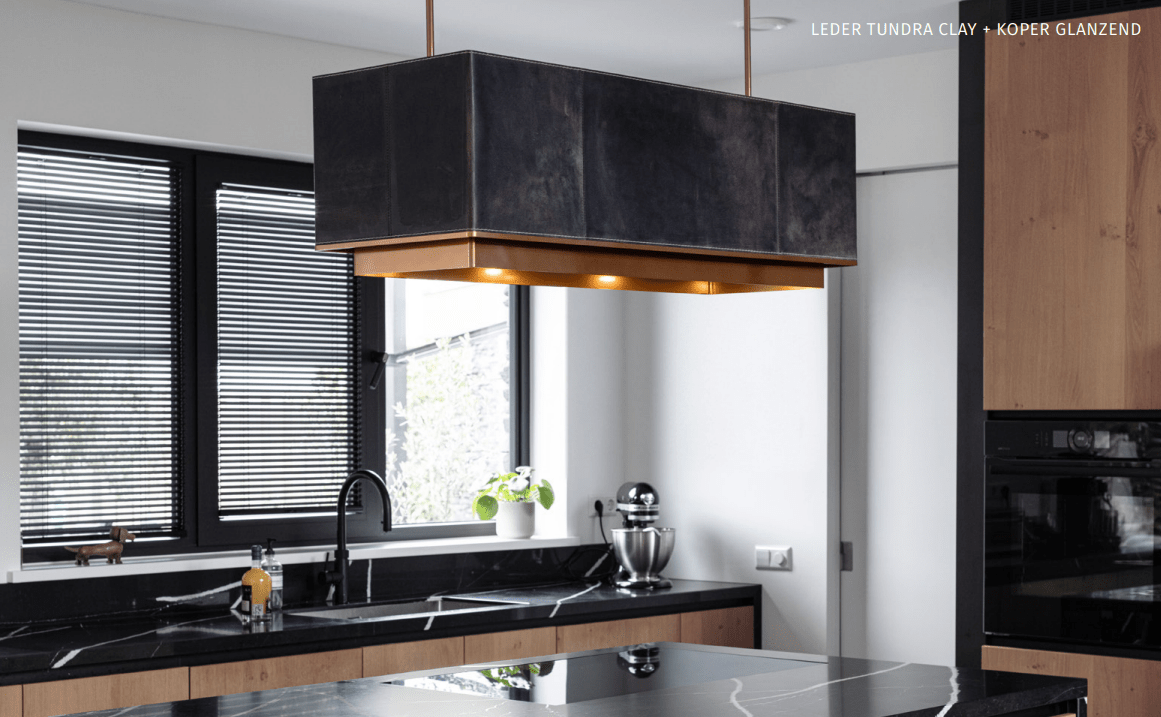 Wave 2130.406 LINE X - 130 cm eilandafzuigkap geschikt voor lederen bekleding - 1 kleur naar keuze - interne motor - LED verlichting - afzuigkapSpecialist.nl