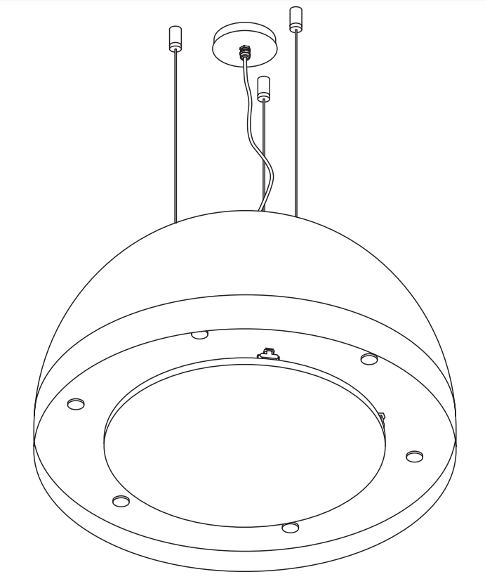 Wave 2176.404 SPHERE lamp 82 cm - 2 kleuren naar keuze - motorloos - LED - afzuigkapSpecialist.nl
