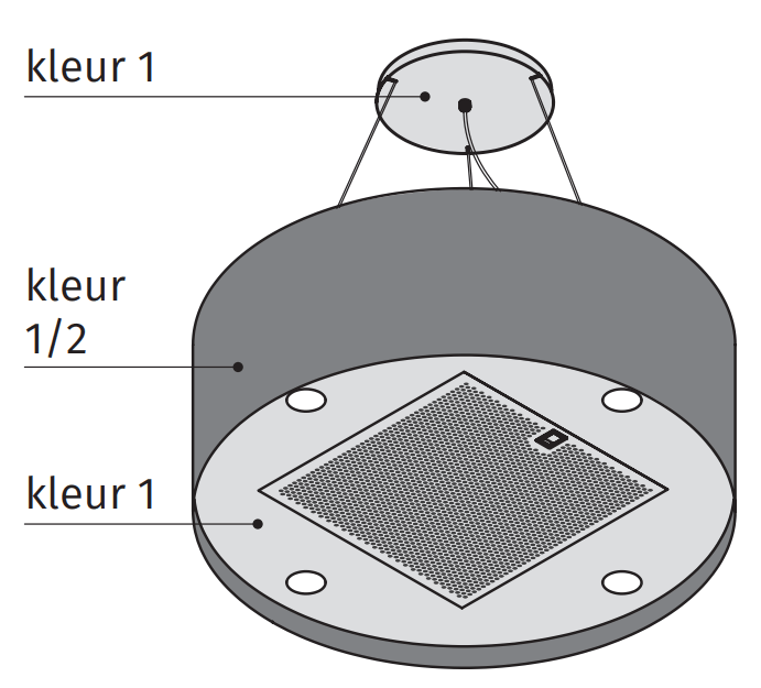 Wave 2605.404 BASE lamp 85 cm - 2 kleuren naar keuze - LED verlichting - afzuigkapSpecialist.nl