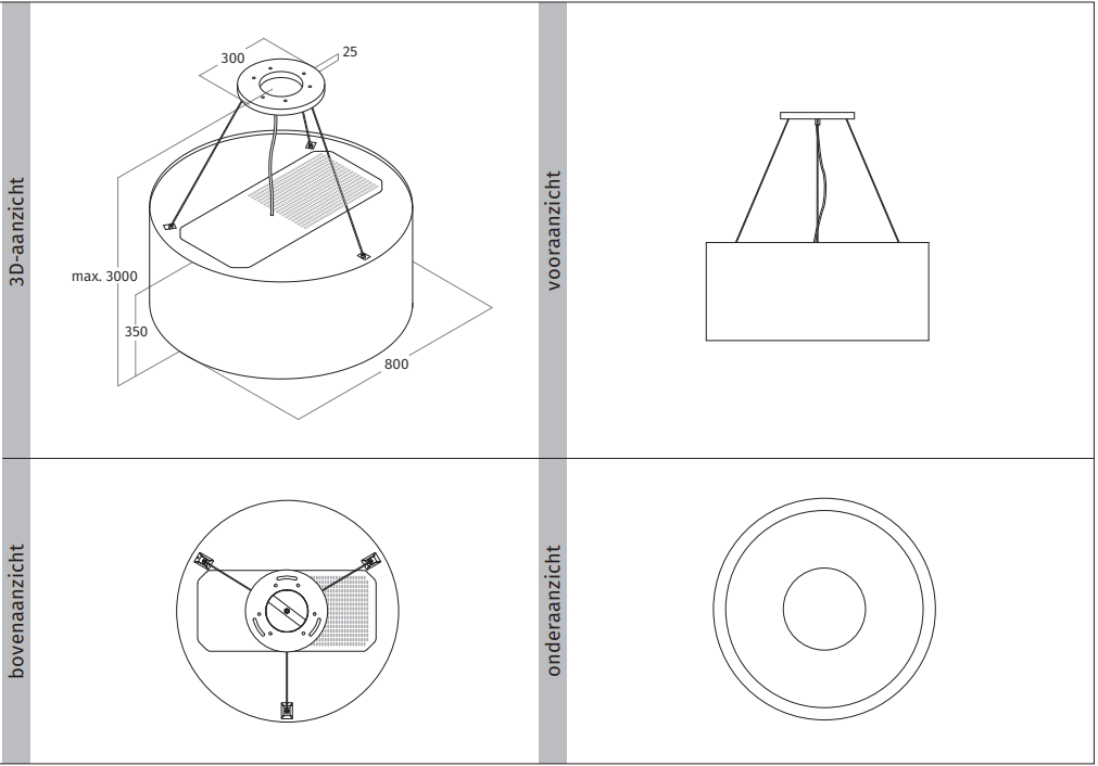 Wave 2620.411 CIRCO lamp 80cm - geschikt voor lederen bekleding - 1 kleur naar keuze - LEDDISC - afzuigkapSpecialist.nl