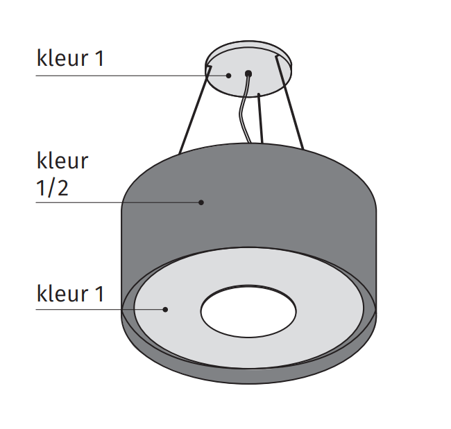 Wave 2620.415 CIRCO lamp 90cm - geschikt voor lederen bekleding - 1 kleur naar keuze - LEDDISC - afzuigkapSpecialist.nl