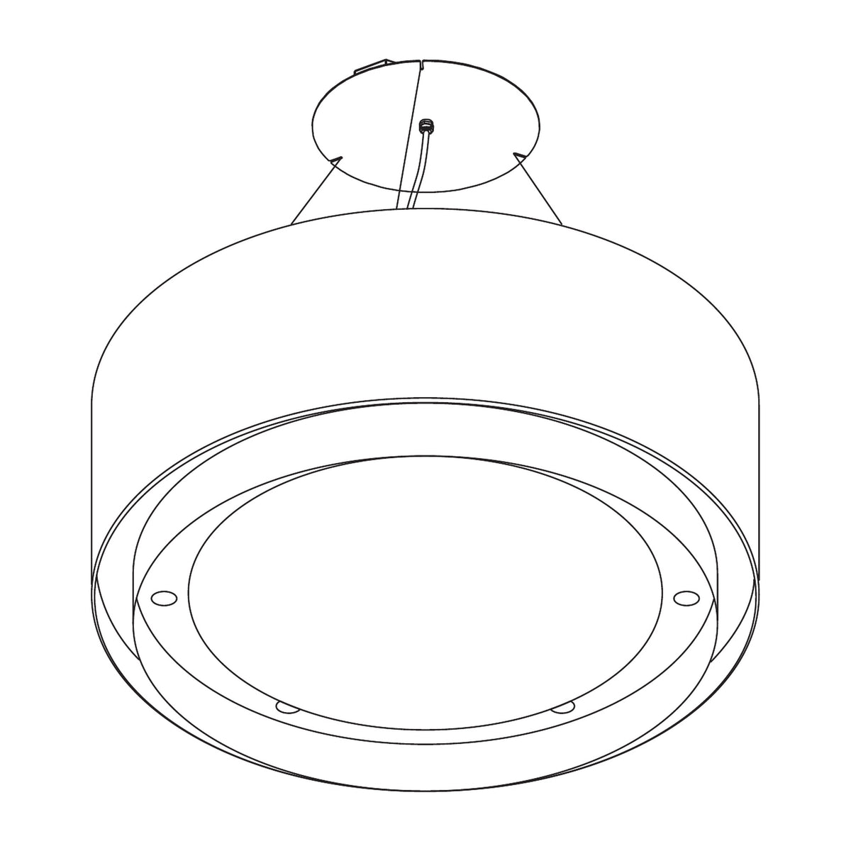 Wave 2630 CIRCO X 90 cm - technische tekening met LED-spots