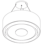Wave 2630.407 CIRCO X lamp 90cm - geschikt voor lederen bekleding - 1 kleur naar keuze - LEDDISC - afzuigkapSpecialist.nl