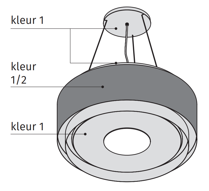 Wave 2640.407 GLOBAL lamp 90cm - geschikt voor lederen bekleding - 1 kleur naar keuze - LEDDISC - afzuigkapSpecialist.nl
