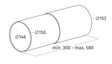 Wave 6000312 afvoerkanaal Ø 150 telescoop kanaal Ø 146/150 mm binnen, Ø 148/152 mm buiten - afzuigkapSpecialist.nl