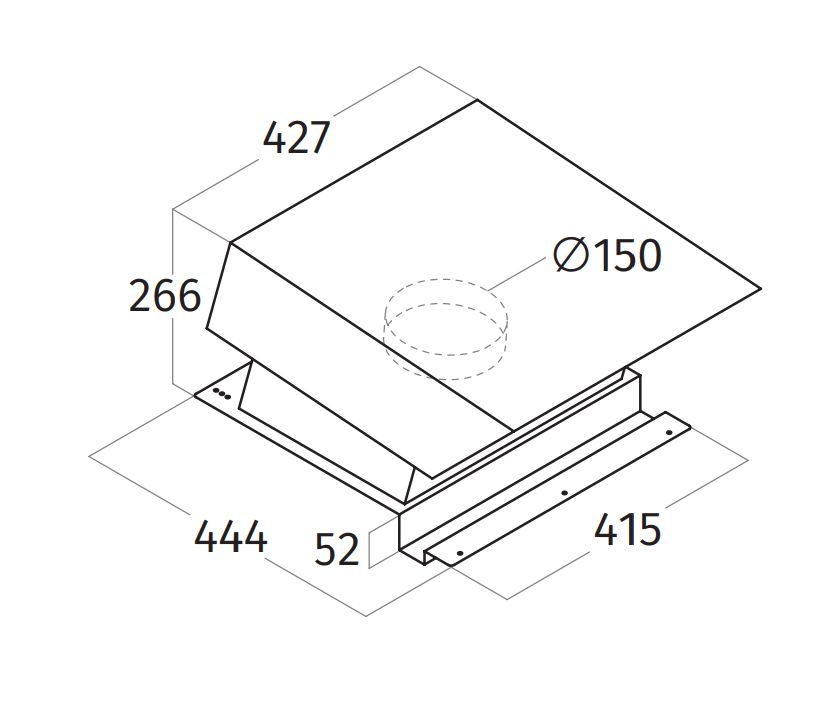 Wave 6636.01 ROOF dakmotor schuin dak 1200 m3/h - afzuigkapSpecialist.nl