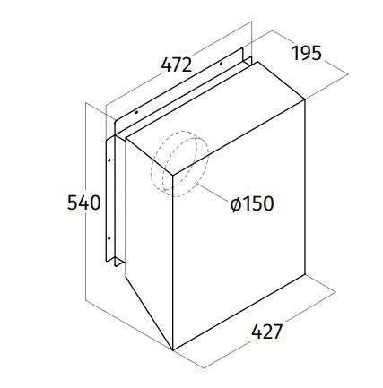 Wave 6637.01 WALL buitenmuurmotor - 1200 m3/h - afzuigkapSpecialist.nl