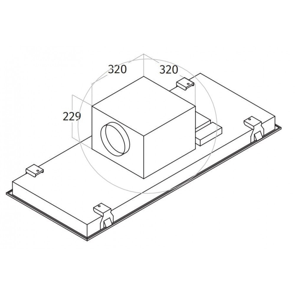 Wave 6662.04 INTERNAL Interne motor i.c.m. motorloze inbouwunit (incl. kabel) - afzuigkapSpecialist.nl
