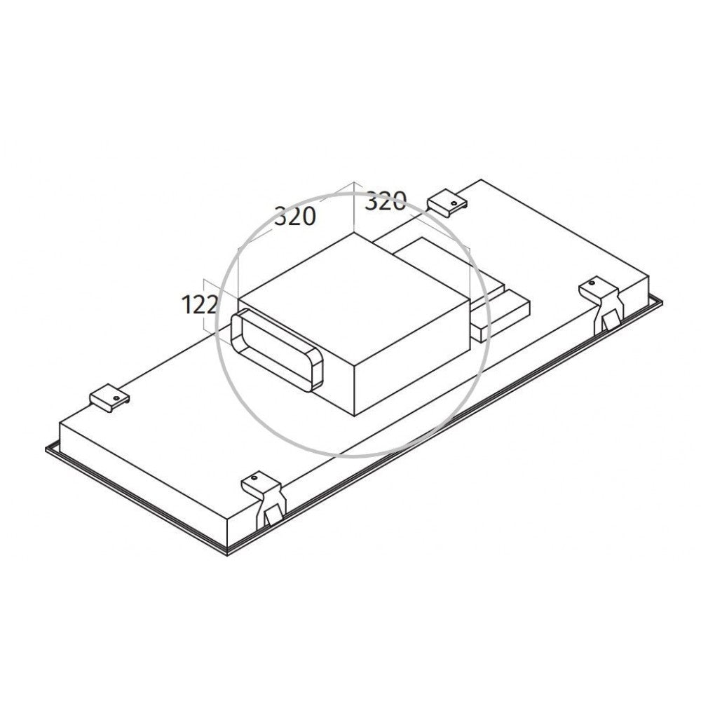 Wave 6662.11 INTERNAL extra platte interne motor i.c.m. motorloze inbouwunit (incl. kabel) - afzuigkapSpecialist.nl