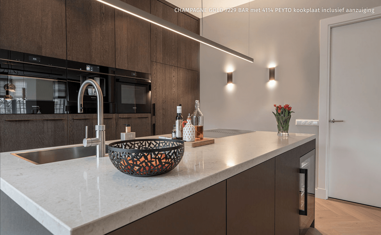 Wave 7229.200 BAR - 1200 mm hanglamp - zwart RAL 9017 mat - LED warmwit 2700K - dimbaar - afzuigkapSpecialist.nl