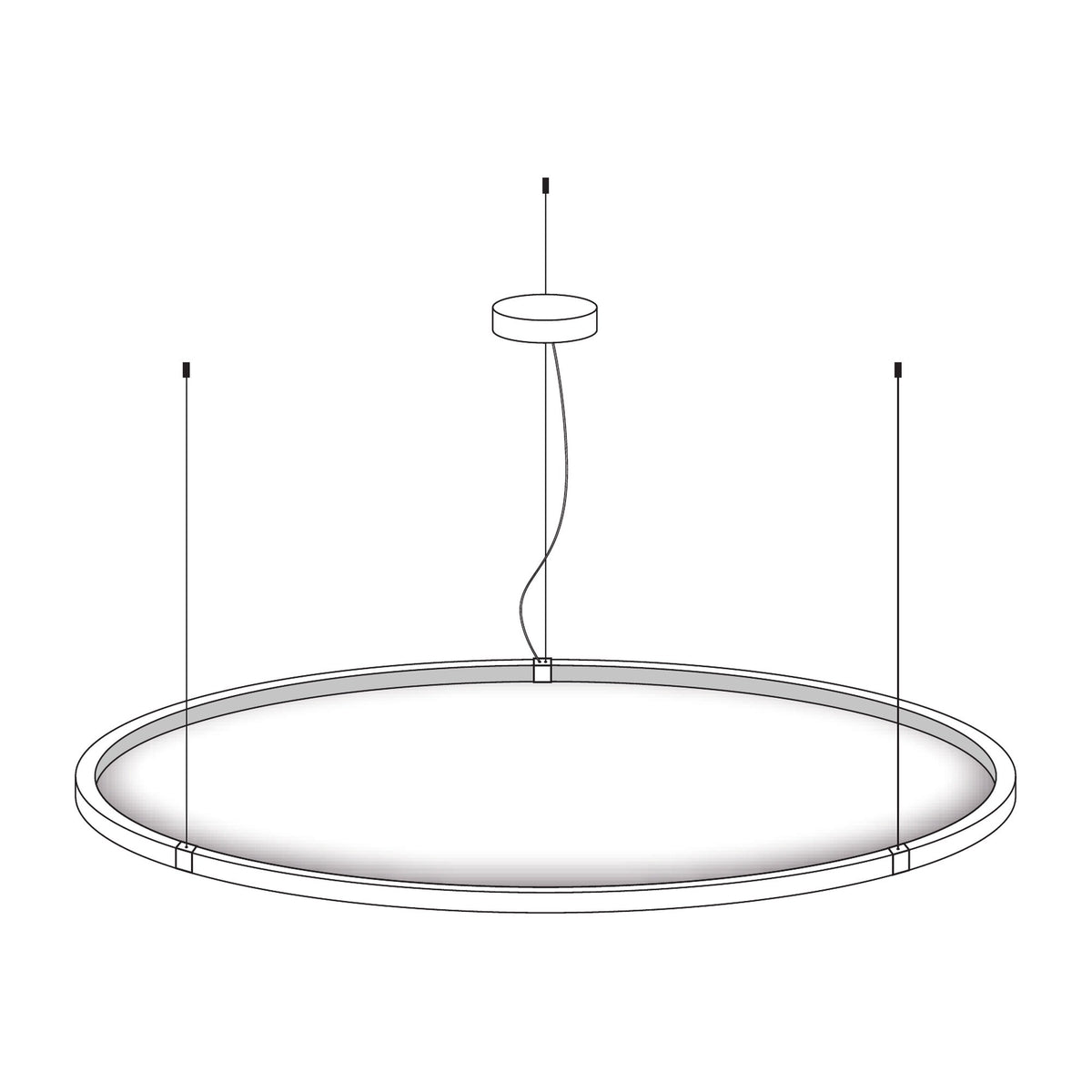 Wave 7395 CIRCLE hanglamp - technische tekening