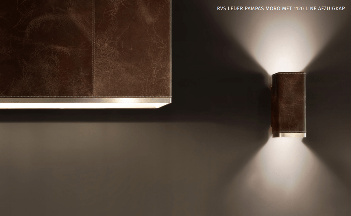 Wave 7611.250 MOODS - wandlamp - geschikt voor lederen bekleding - RVS - dimbaar - LED - afzuigkapSpecialist.nl