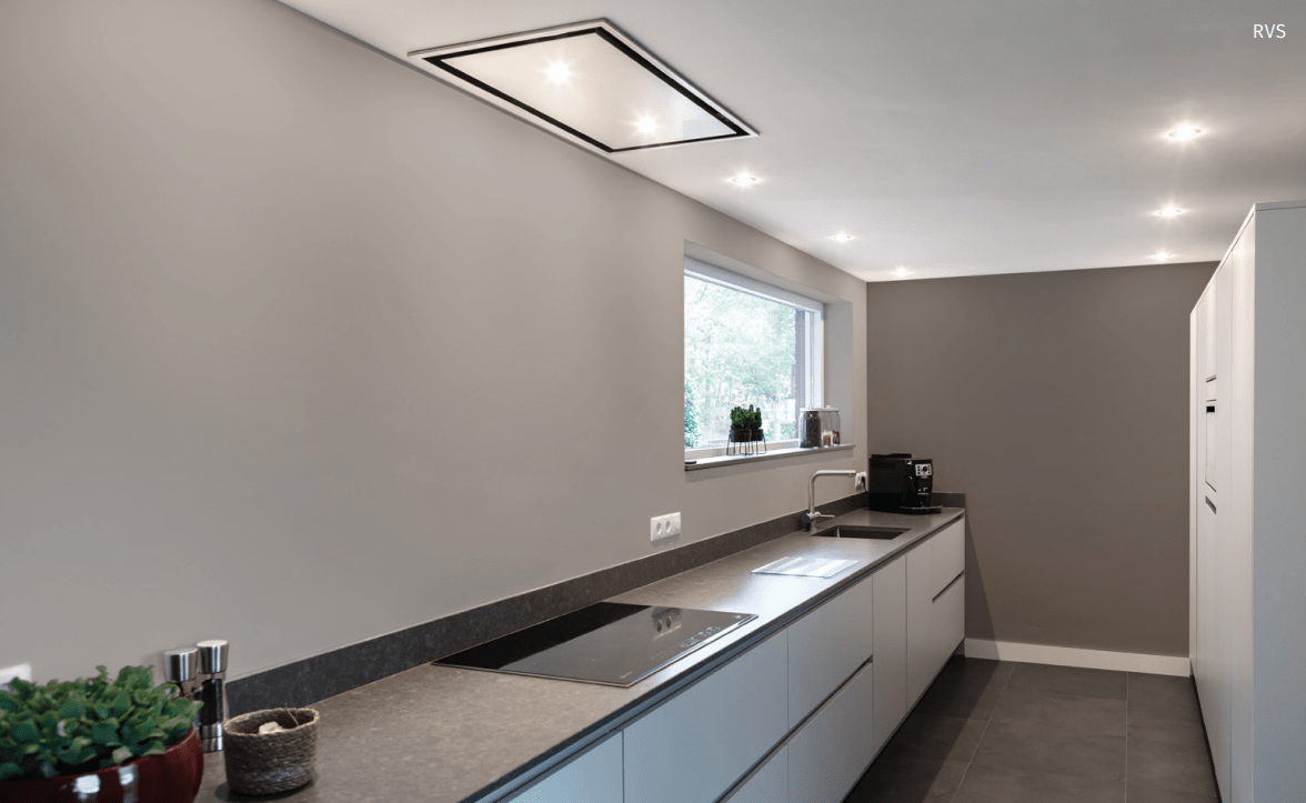 Wave 8663.402 STANDARD X plafondunit 120 x 50 cm - 1 kleur naar keuze - motorloos - LED - afzuigkapSpecialist.nl
