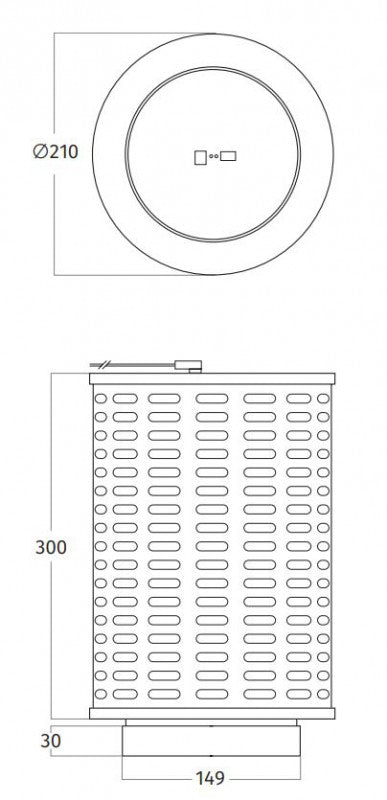 Wave 99202.02 - PlasmaMade GUC1214 - plasmafilter rond 15cm aansluiting - afzuigkapSpecialist.nl