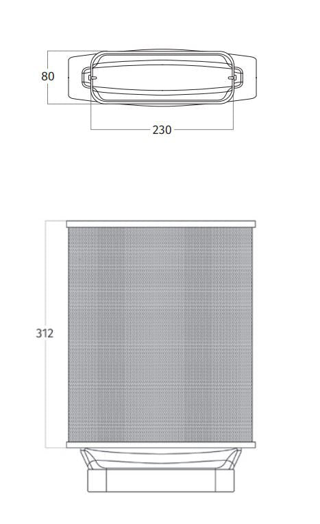 Wave 99202.28 koolstoffilter long - life plat - afzuigkapSpecialist.nl