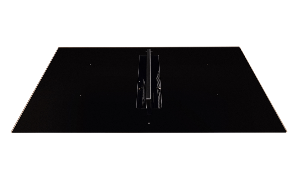 Wave Peyto 4114.02 Champagne Gold Eettafel met Stijlvol Ontwerp en Zwart Glasblad