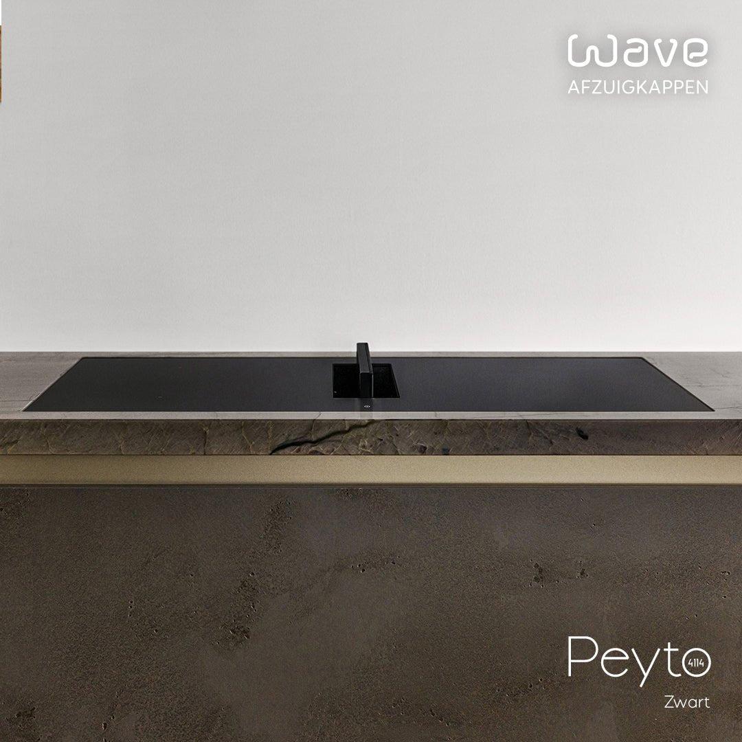Wave Peyto 4114.01 - 80 cm inductiekookplaat inclusief aanzuiging – interne motor - zwart - afzuigkapSpecialist.nl
