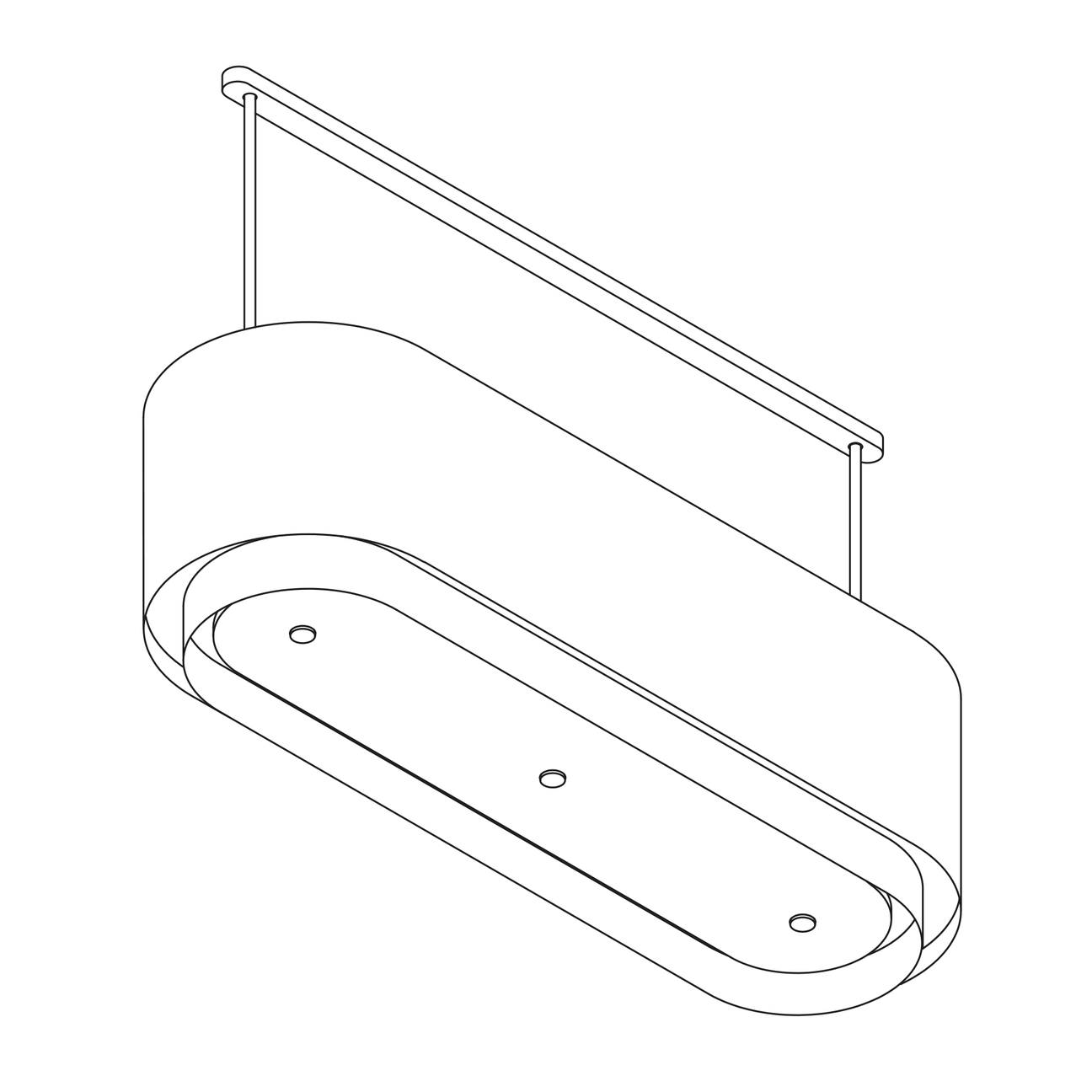 Wave eilandmodel 2129 - OVAL X 1300mm